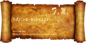 Türk Mirtill névjegykártya